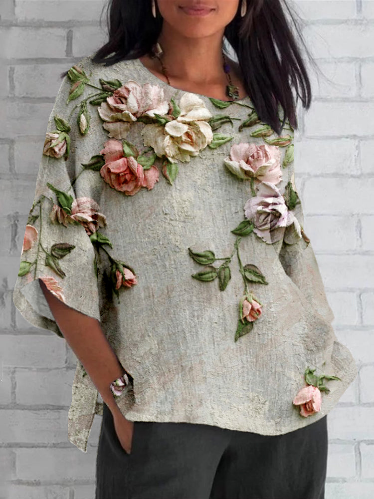 MAYLORA - Floral Print T-Shirt