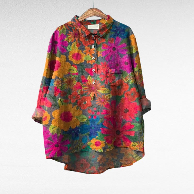 MAYLORA | Klassische Bluse mit Blumenmuster