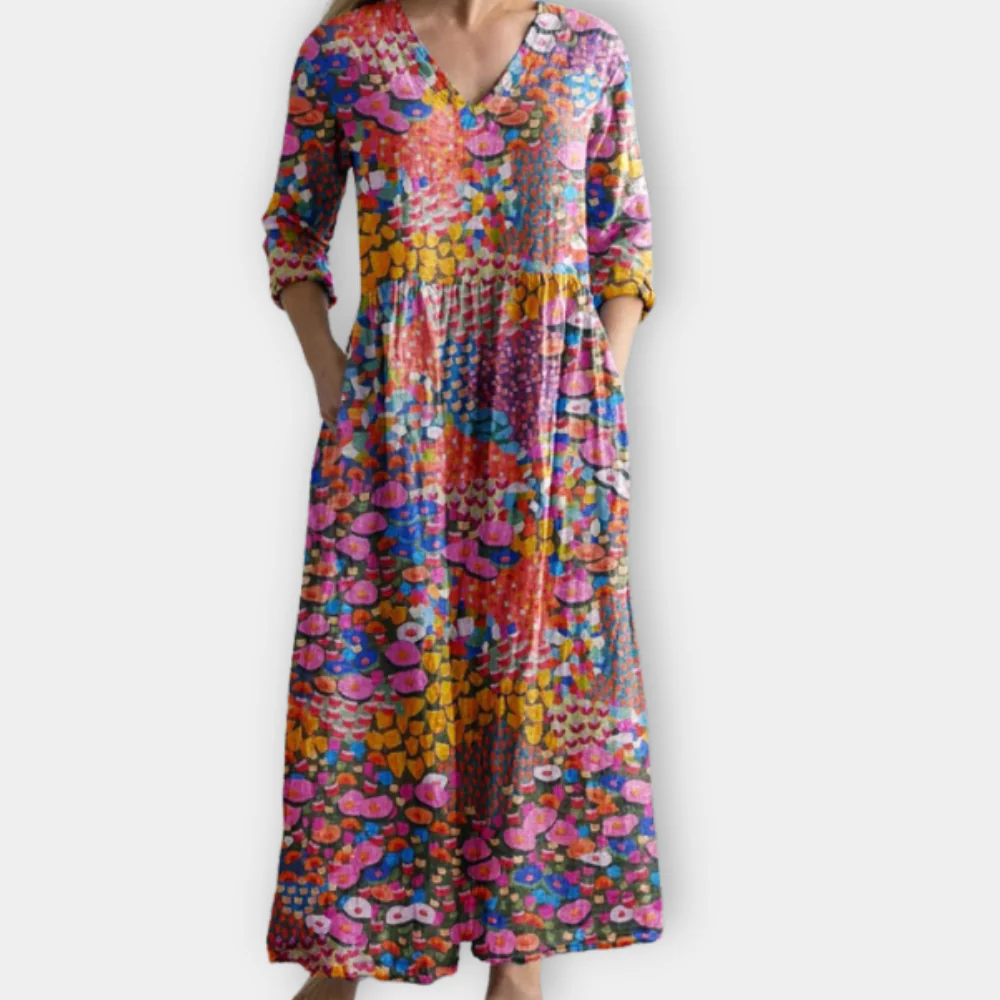 Juliet - Elegantes, schmeichelndes Maxi-Bohokleid