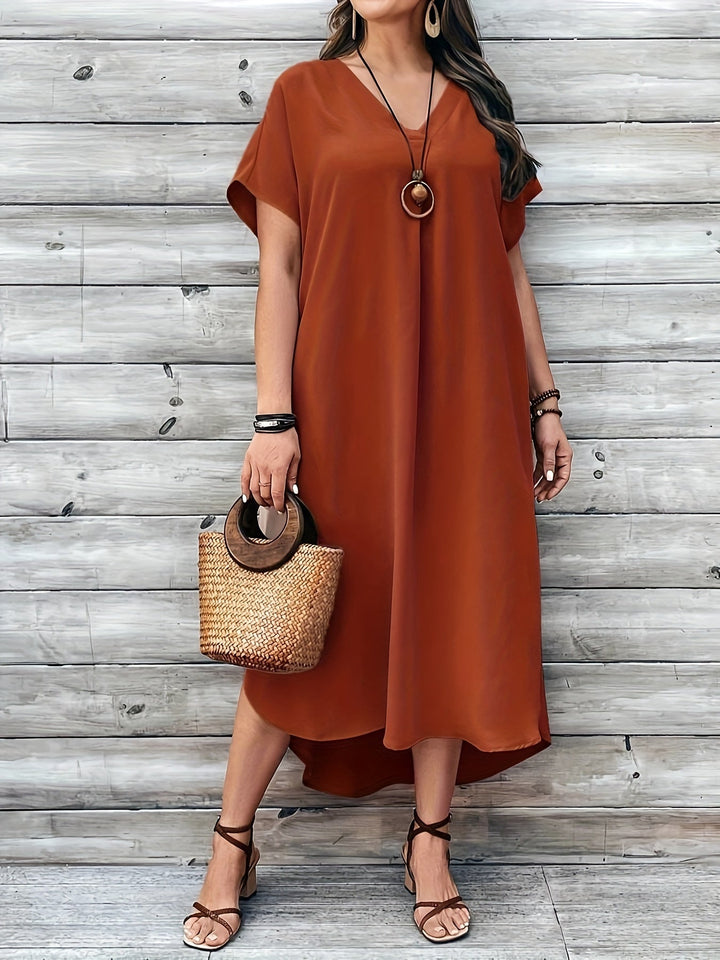 Hailey | V-Ausschnitt Kleid in Übergröße