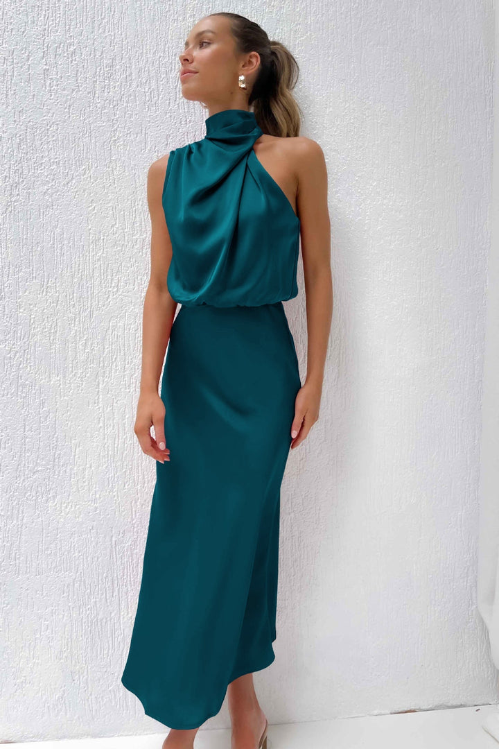 MAYLORA™ | Lange Satin Rückenfreie Robe