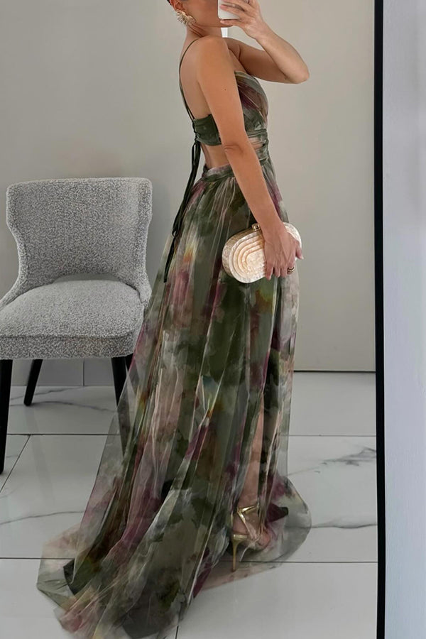 Alina | Glänzendes Maxikleid