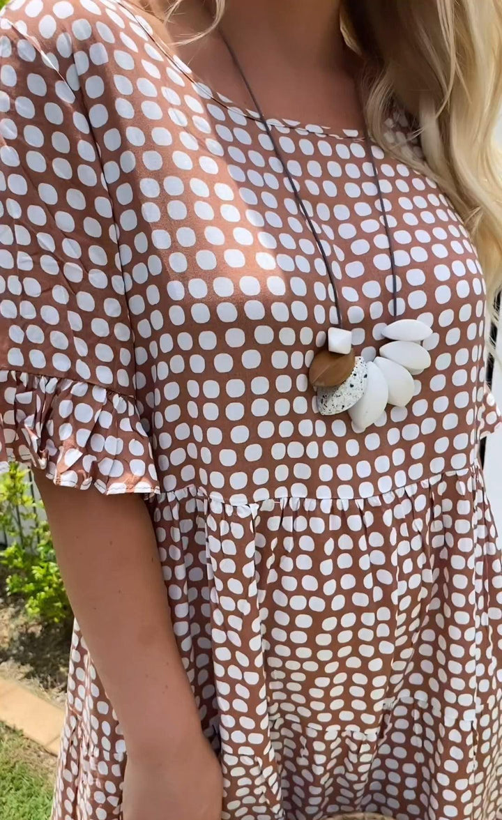 Stella - Midi Sommerkleid mit Polka-Dots