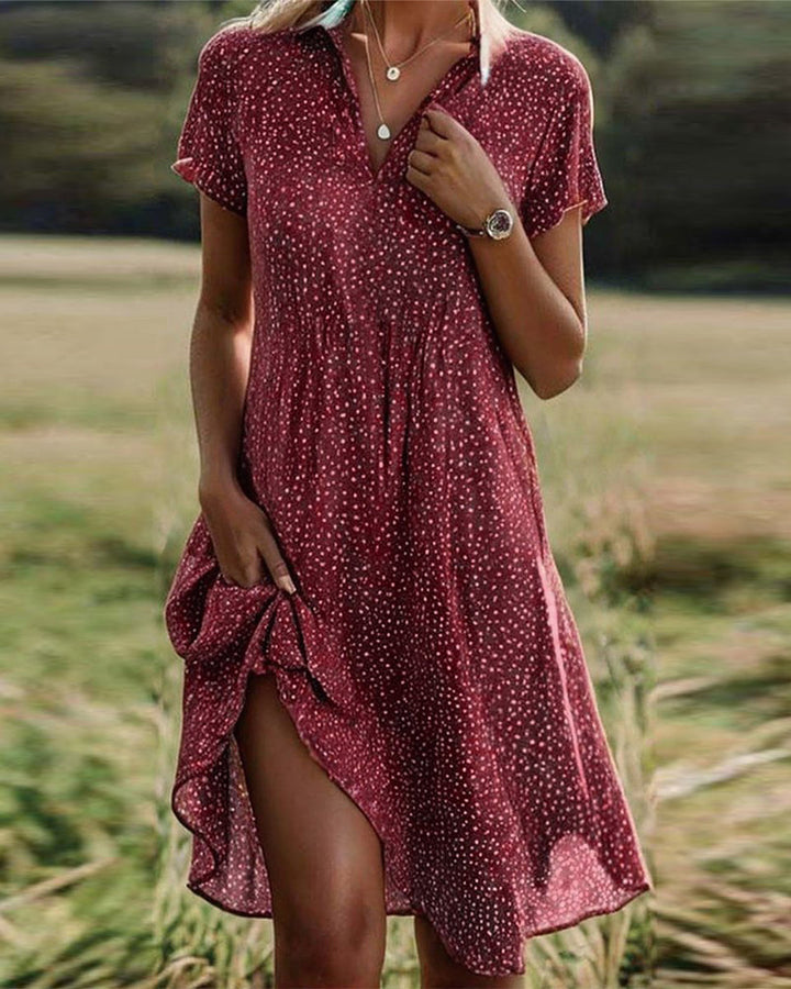MAYLORA™ | Leichtes Mini-Punkte Kleid