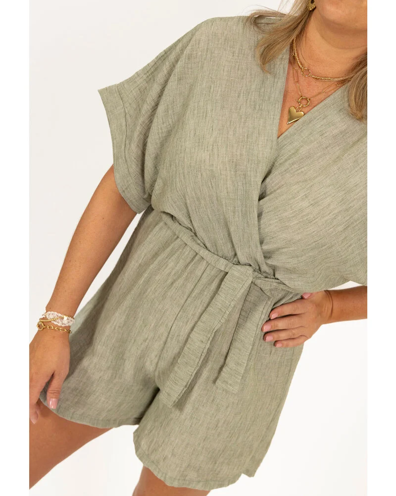 MAYLORA - Verona Leinen Playsuit