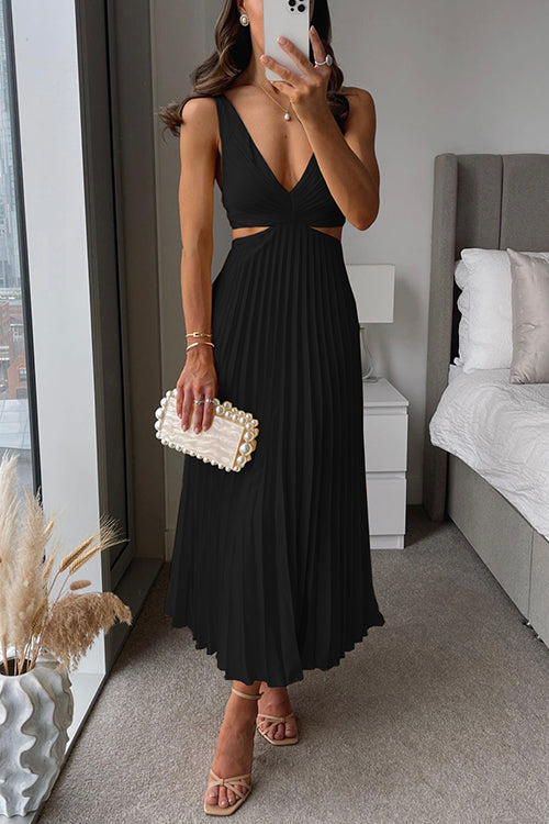 Rhiannon - Maxikleid mit Hohem Taillenschnitt und V-Ausschnitt