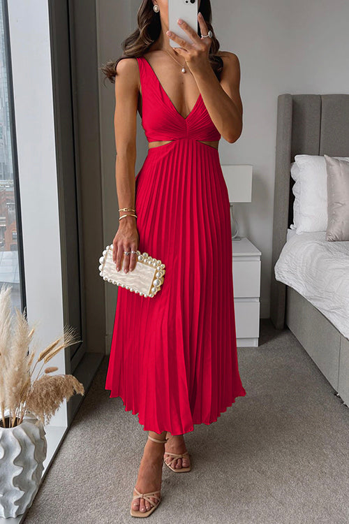 Rhiannon - Maxikleid mit Hohem Taillenschnitt und V-Ausschnitt