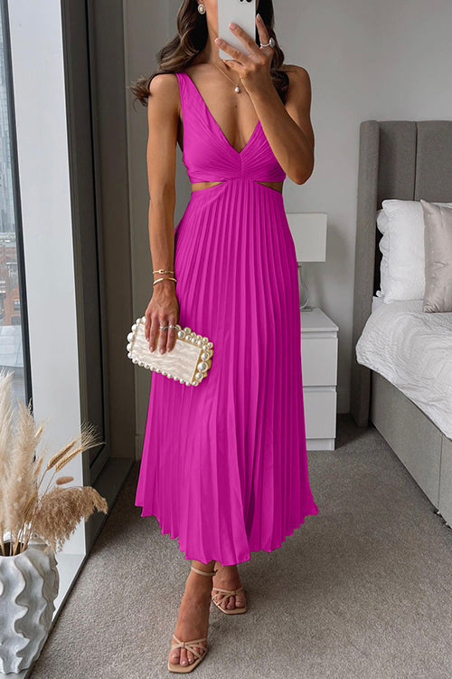 Rhiannon - Maxikleid mit Hohem Taillenschnitt und V-Ausschnitt