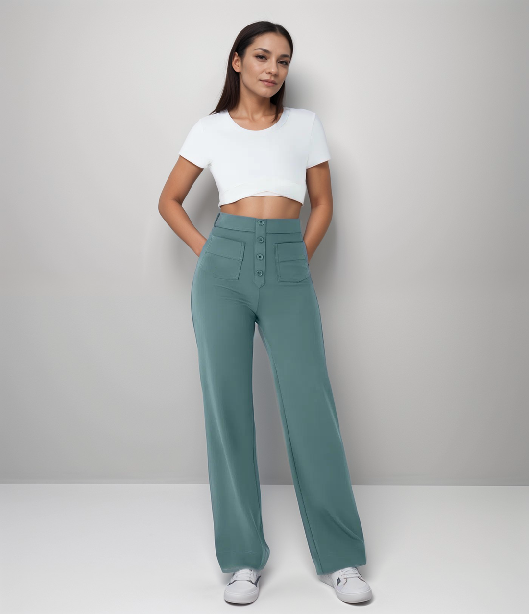 MAYLORA - Elastische Hose mit hoher Taille