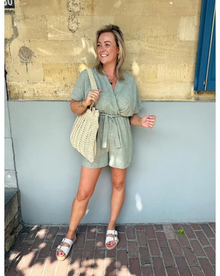 MAYLORA - Verona Leinen Playsuit