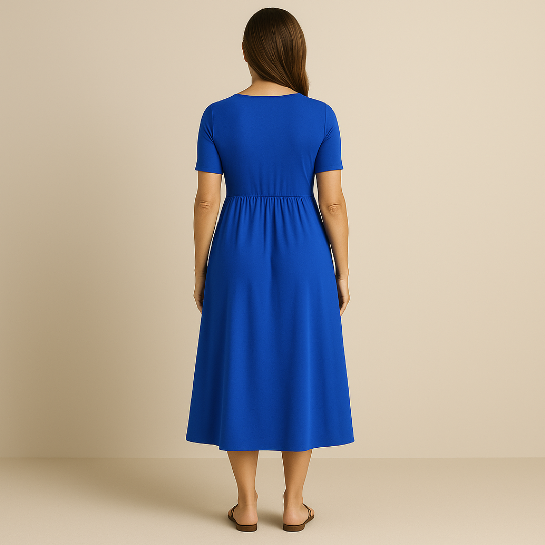 MAYLORA™ | V-Neck Midi Dress