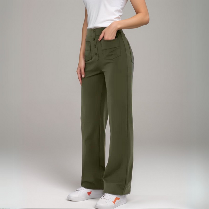 MAYLORA - Elastische Hose mit hoher Taille