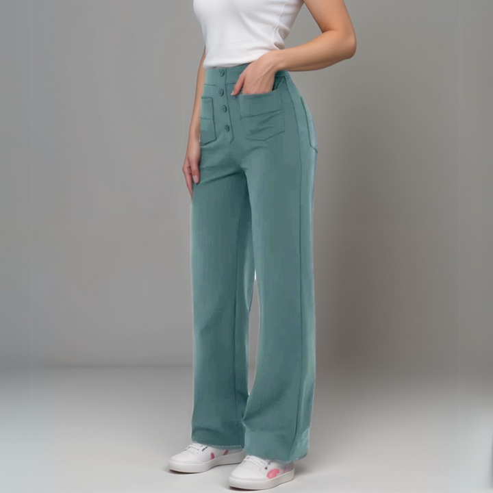 MAYLORA - Elastische Hose mit hoher Taille