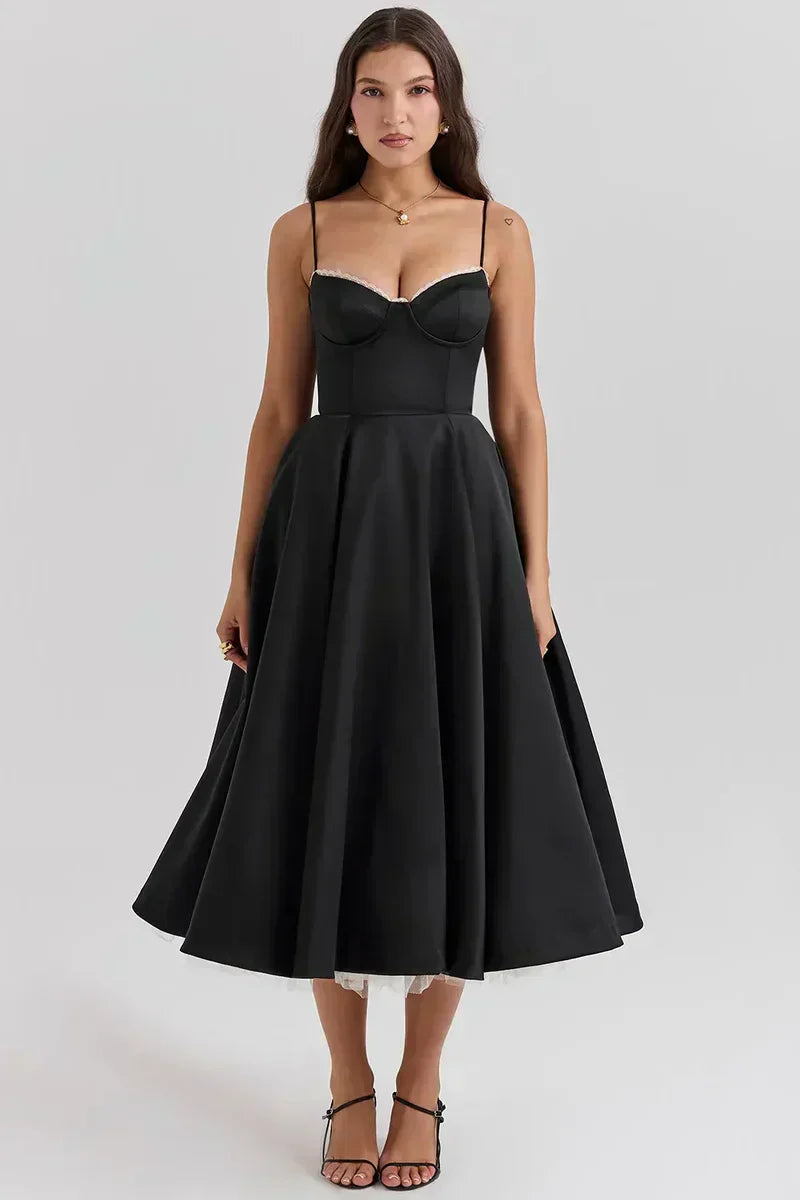 Minerva - Elegantes Spaghetti-Trägerkleid für kleine Prinzessinnen