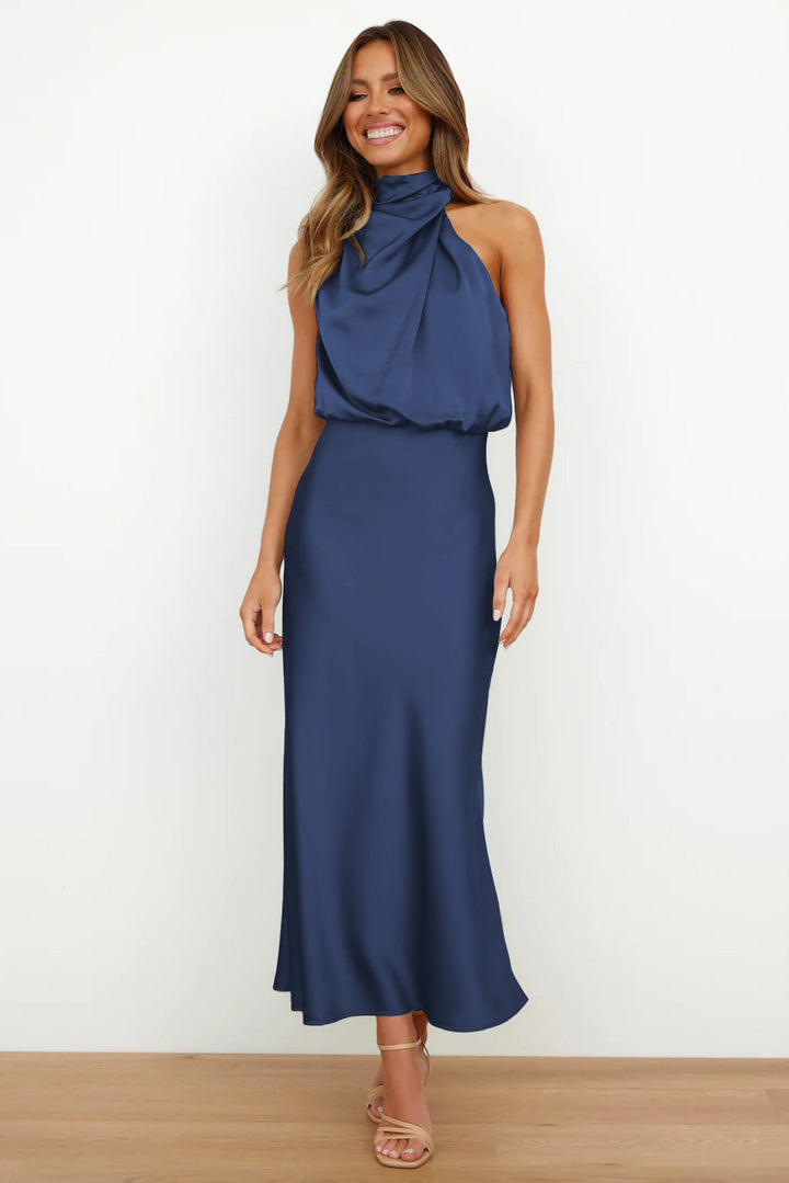 MAYLORA™ | Lange Satin Rückenfreie Robe