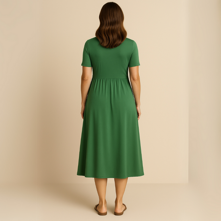 MAYLORA™ | V-Neck Midi Dress