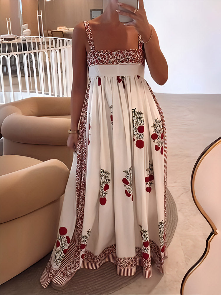 Lyla - Maxikleid mit Spaghettiträgern und floralem Design