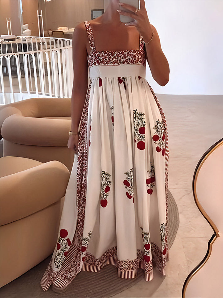 Lyla - Maxikleid mit Spaghettiträgern und floralem Design