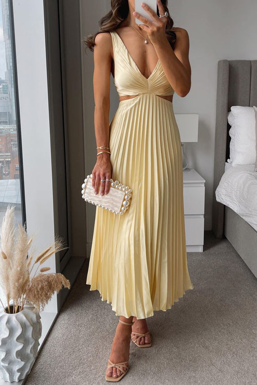 Rhiannon - Maxikleid mit Hohem Taillenschnitt und V-Ausschnitt