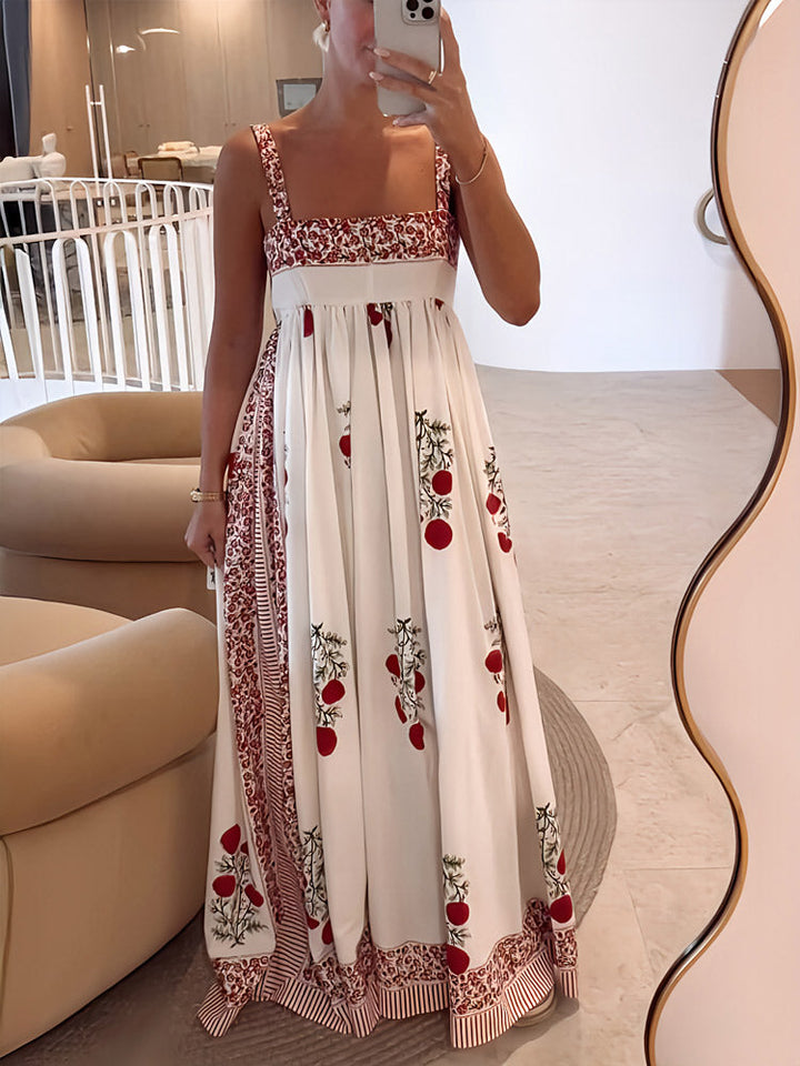 Lyla - Maxikleid mit Spaghettiträgern und floralem Design