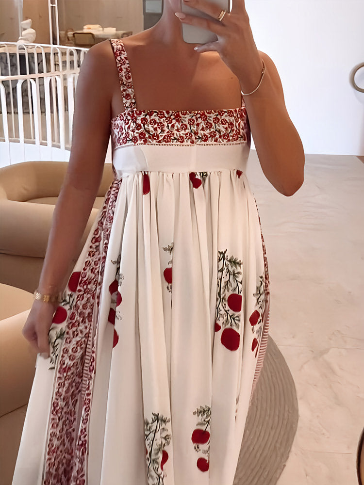 Lyla - Maxikleid mit Spaghettiträgern und floralem Design