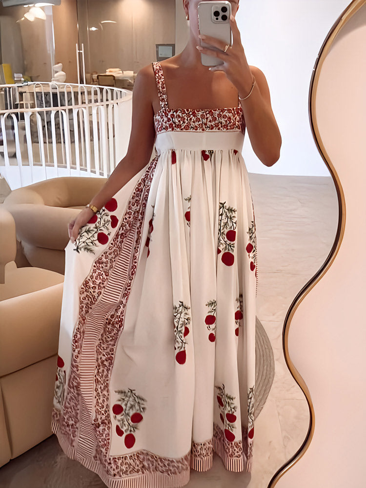 Lyla - Maxikleid mit Spaghettiträgern und floralem Design