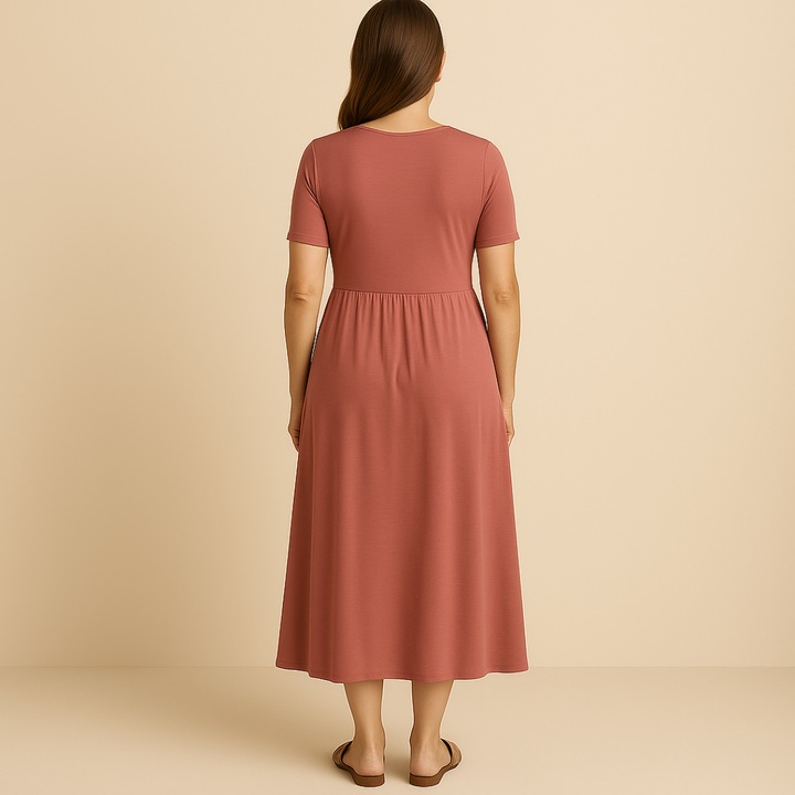 MAYLORA™ | V-Neck Midi Dress