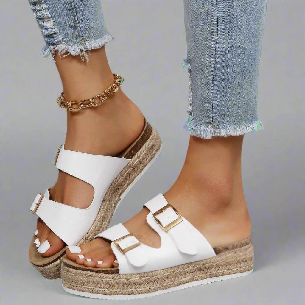 Elfriede | Sandalen aus hochwertigem, glänzendem Leder