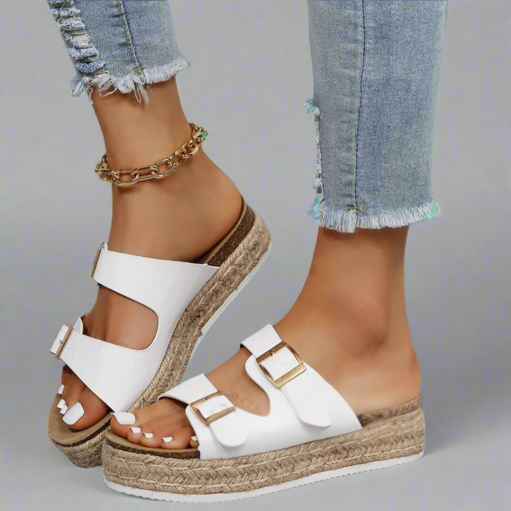 Elfriede | Sandalen aus hochwertigem, glänzendem Leder