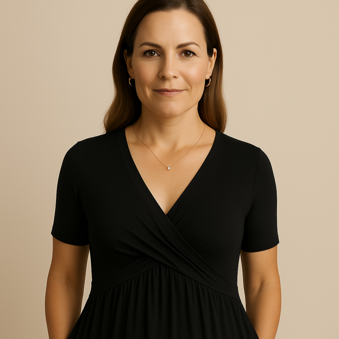 MAYLORA™ | V-Neck Midi Dress