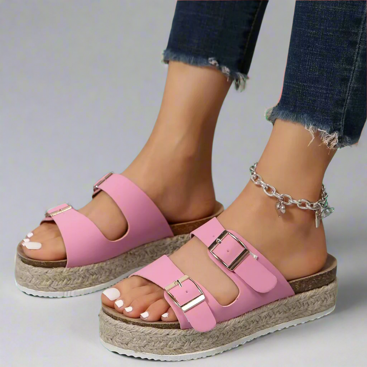 Elfriede | Sandalen aus hochwertigem, glänzendem Leder