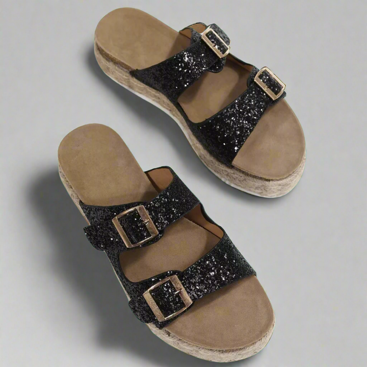 Elfriede | Sandalen aus hochwertigem, glänzendem Leder