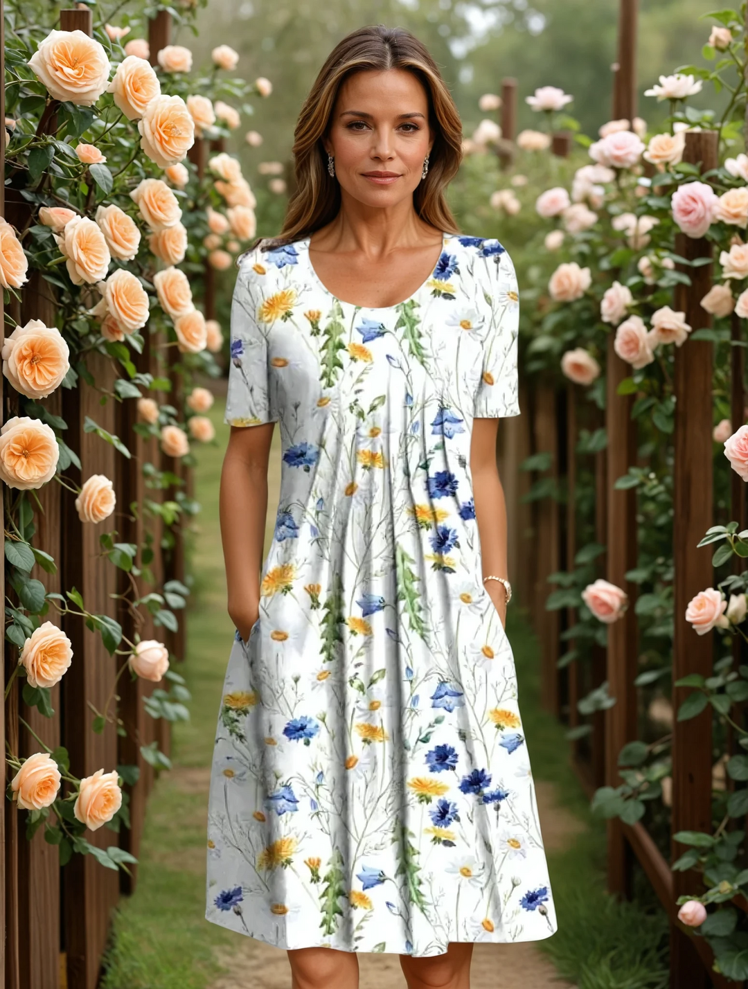 MAYLORA - elegantes kleid mit bauchdecke