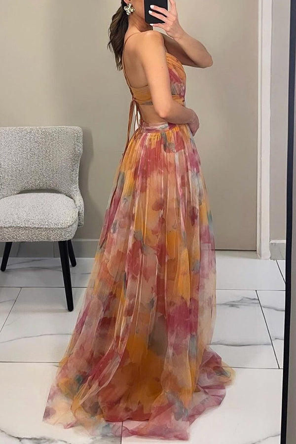Alina | Glänzendes Maxikleid