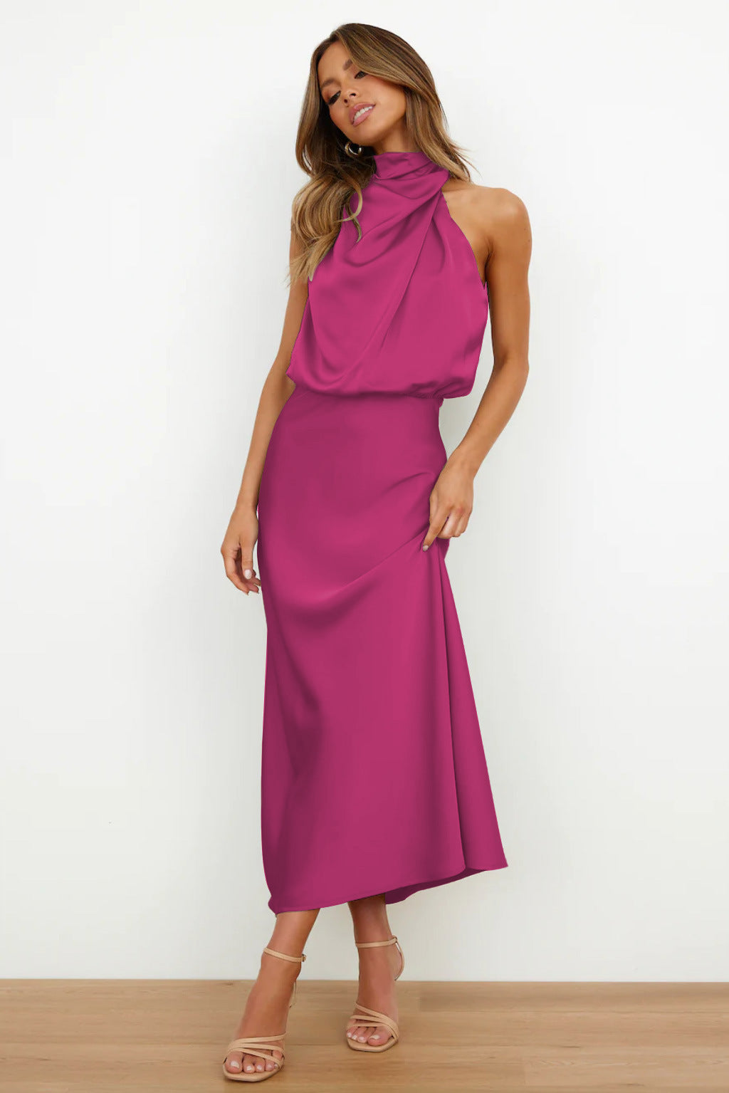 MAYLORA™ | Lange Satin Rückenfreie Robe