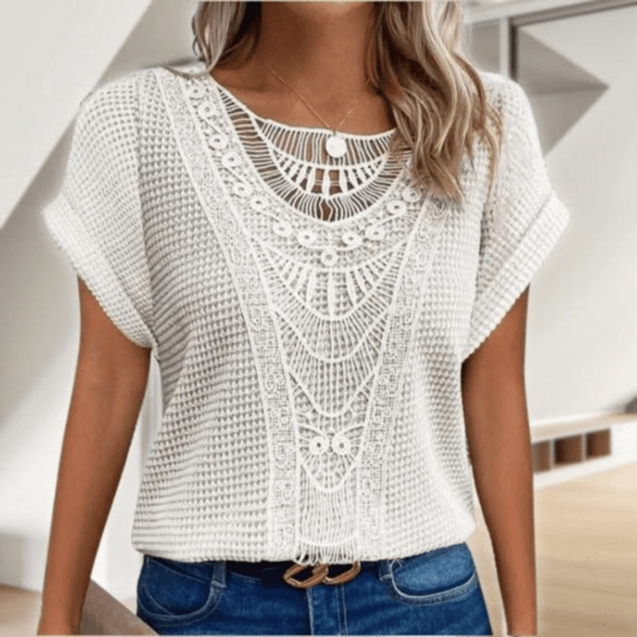 MAYLORA – Stilvolle Leinenbluse inspiriert von Ibiza