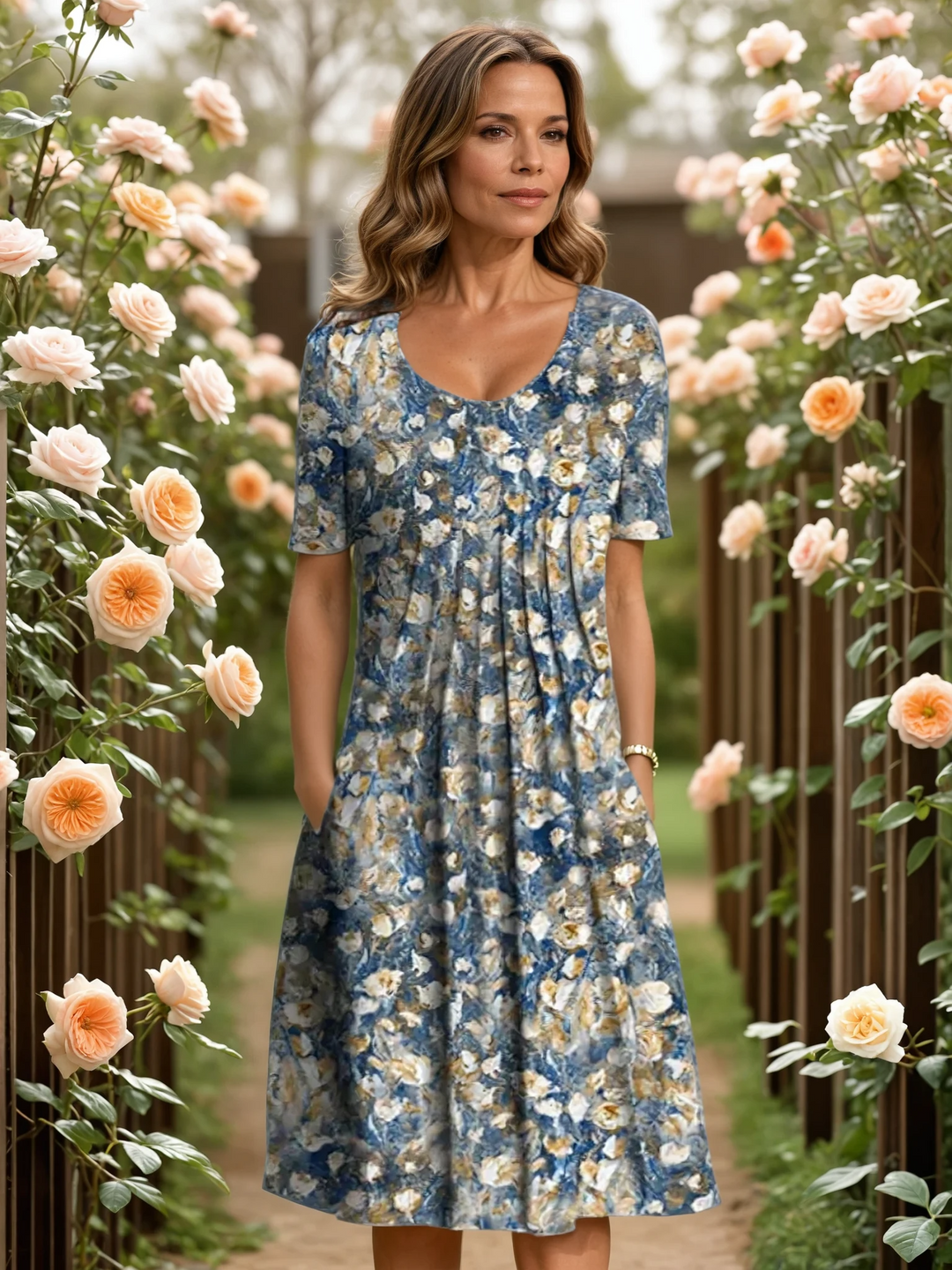 MAYLORA - elegantes kleid mit bauchdecke