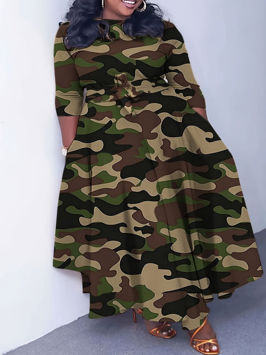 Hannah | Buntes Kleid in Übergrößen