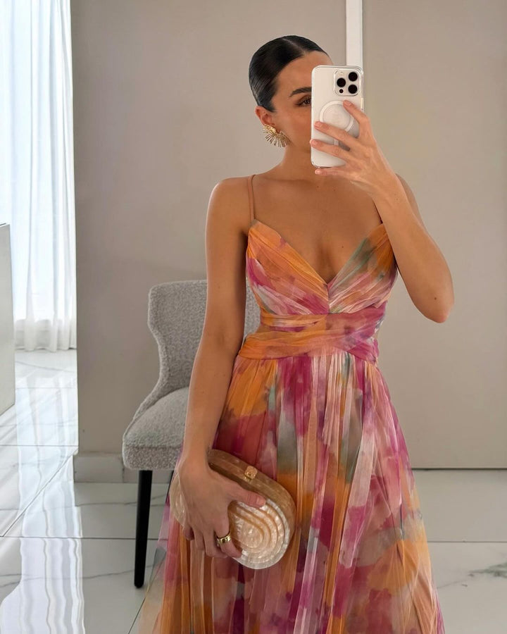 Alina | Glänzendes Maxikleid