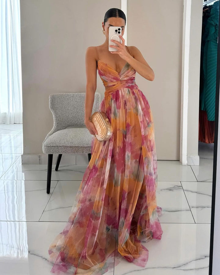 Alina | Glänzendes Maxikleid