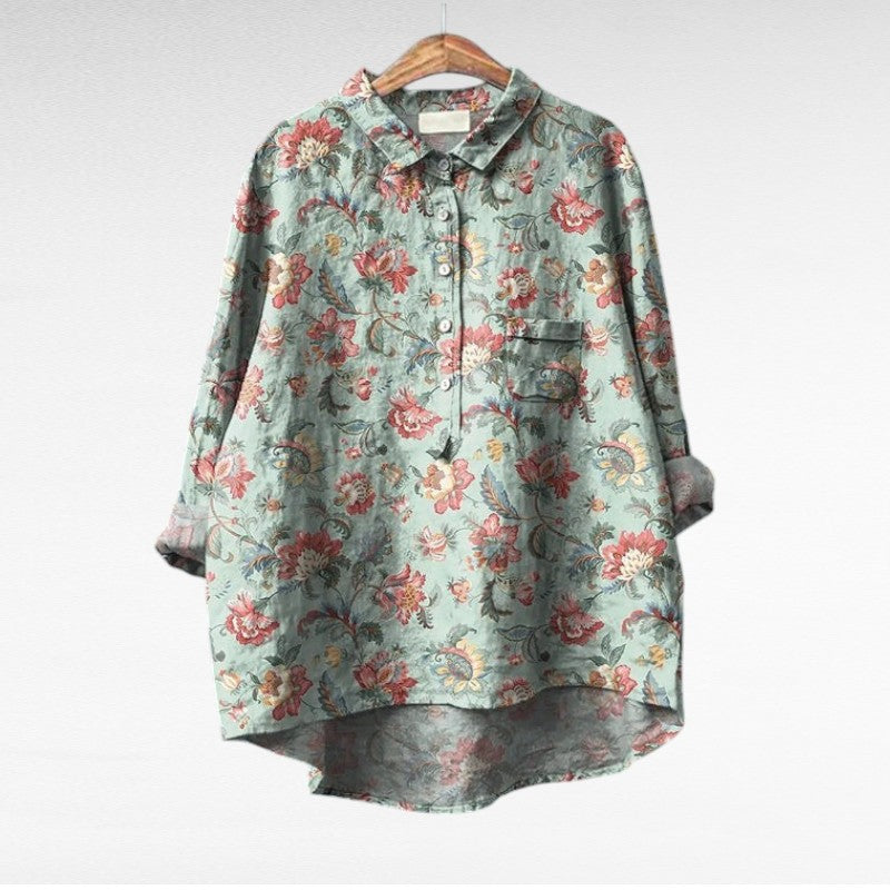 MAYLORA | Klassische Blumenmuster-Blusen