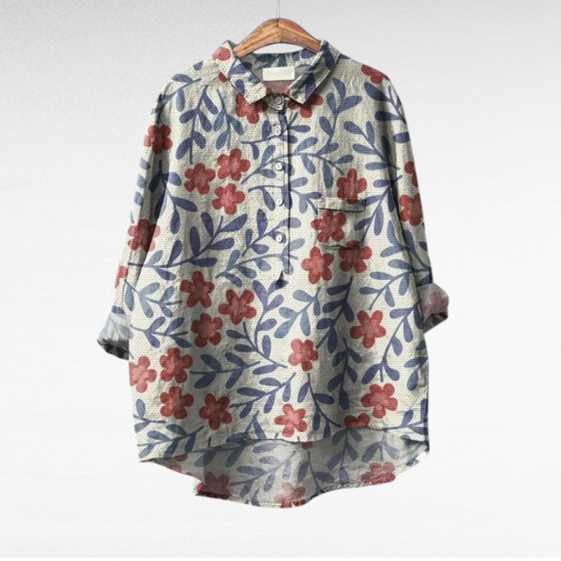 MAYLORA | Klassische Blumenmuster-Blusen