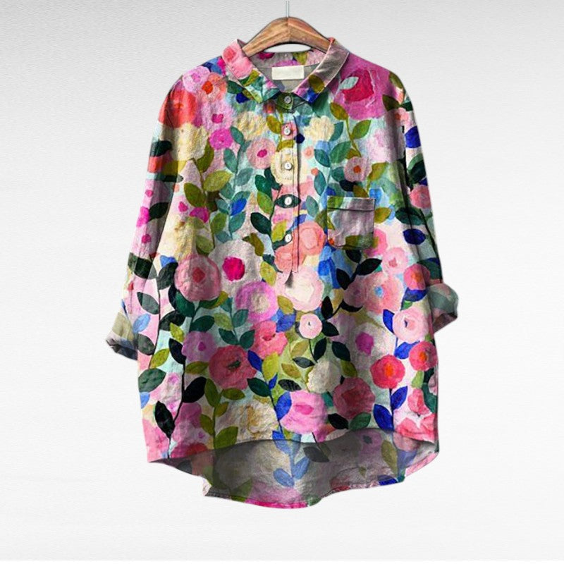 MAYLORA | Klassische Blumenmuster-Blusen