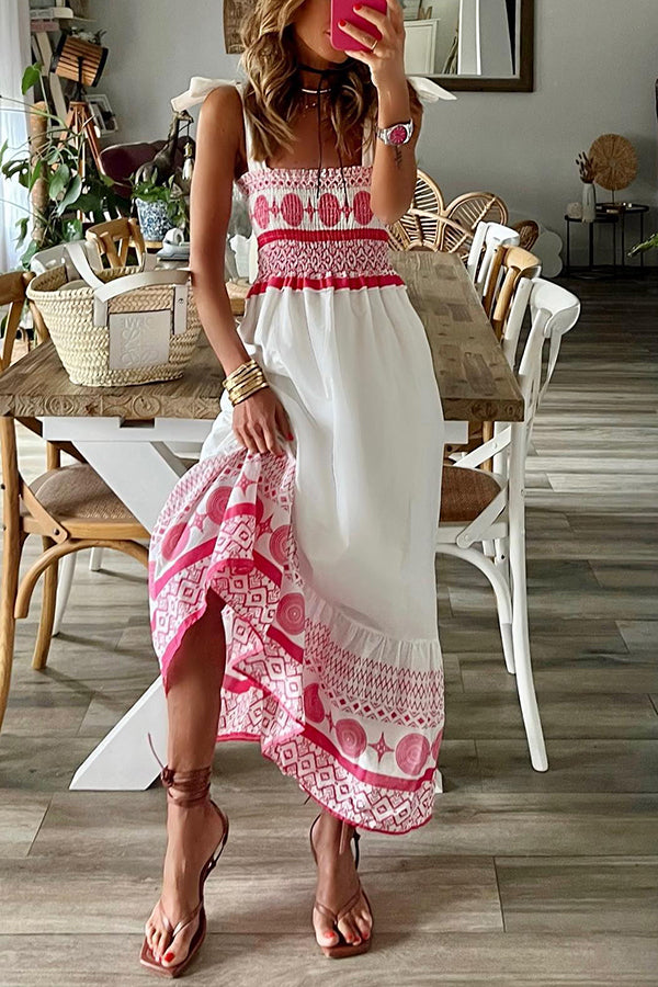 Addison - Kleid mit Spaghetti-Trägern, quadratischem Ausschnitt und Schnürdetails