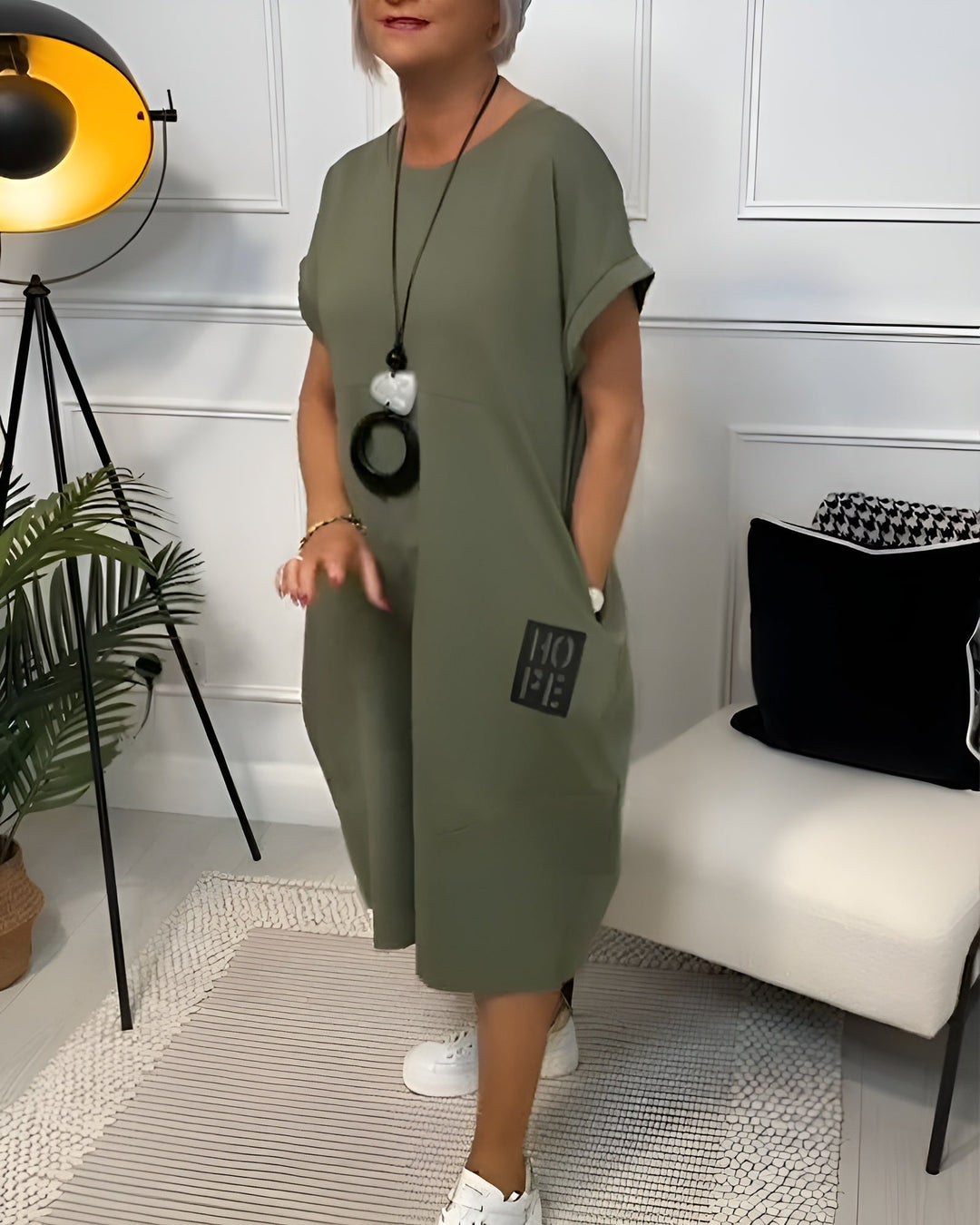 Cleo - Stilvolles Kurzarmkleid