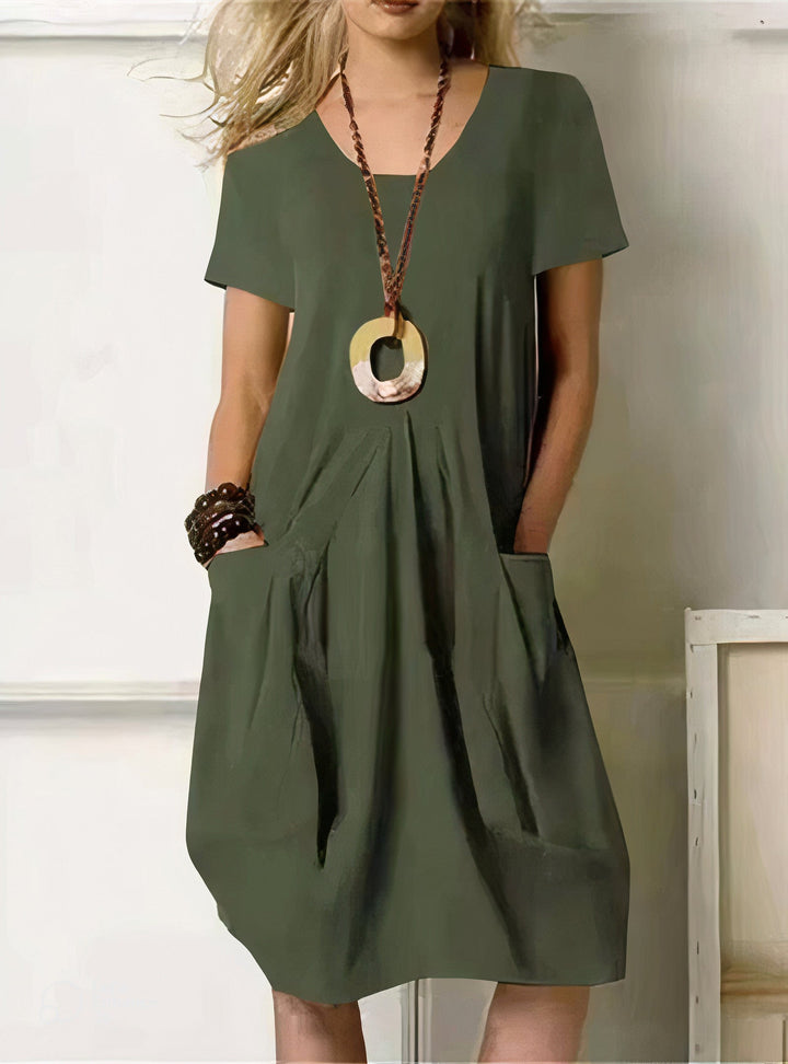 Gabrielle - Langes, Weites Sommerkleid mit praktischen Taschen