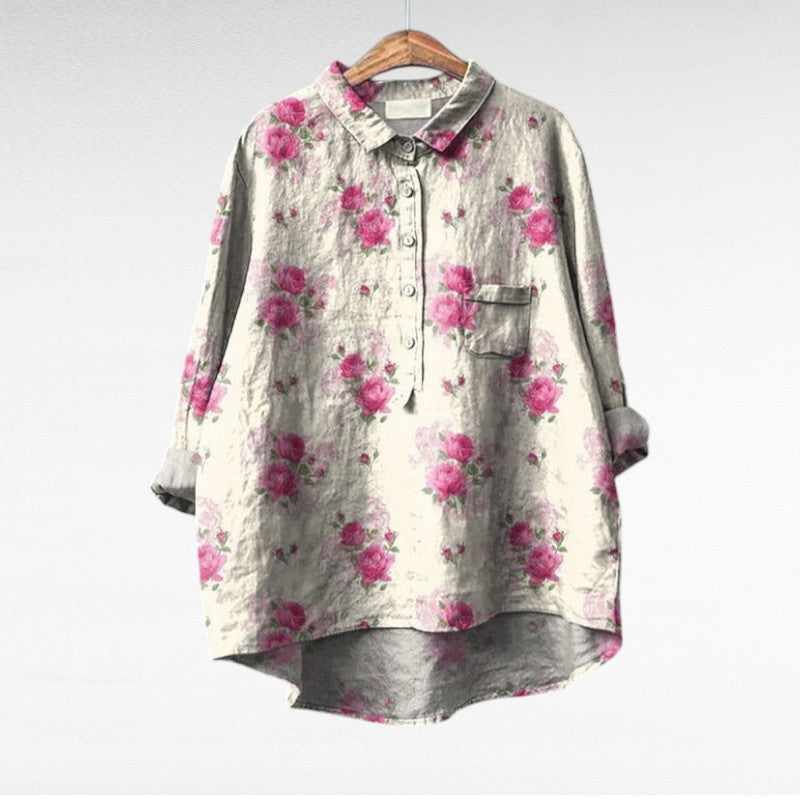 MAYLORA | Klassische Blumenmuster-Blusen