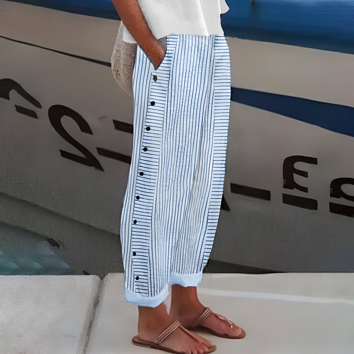MAYLORA - Zeitlose Leinenhose aus hochwertigem Stoff