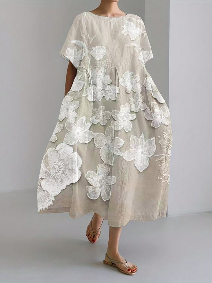MAYLORA - Elegantes Kleid mit Blumenmuster