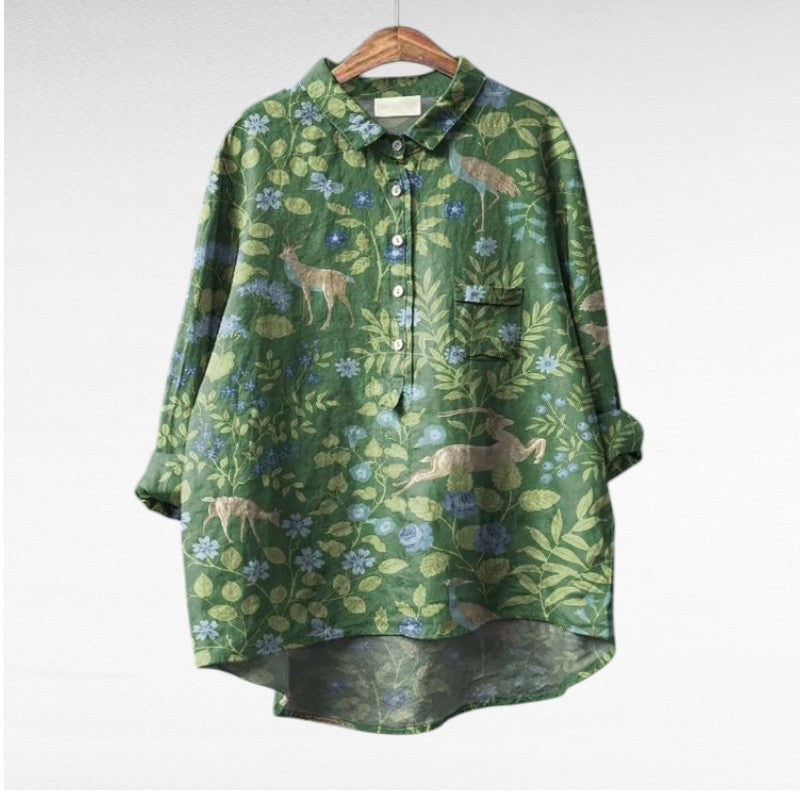MAYLORA | Klassische Blumenmuster-Blusen